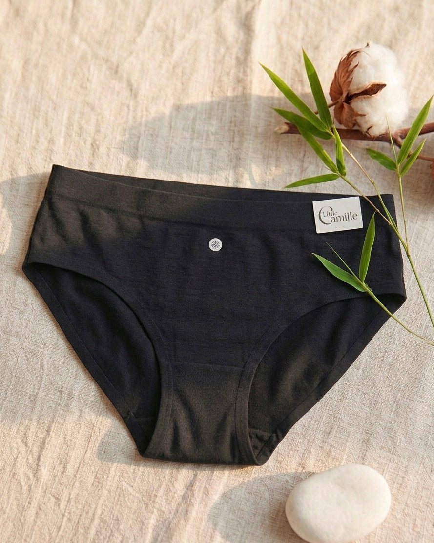 Culotte menstruelle en tissu coton certifié éco-responsable – Séréna